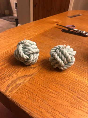Miniatura 3 de TOPYS Paquete de 2 moldes de silicona 3D para velas, molde de bola de lana y molde de nudo, molde de fondant de diseño de bola de hilo para hacer