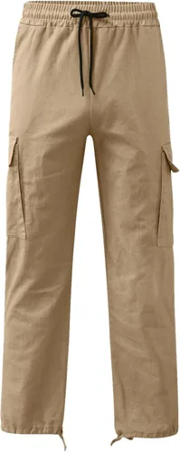 Miniatura 6 de Pantalones cargo para hombre, pantalones casuales de senderismo, ajuste holgado, para deportes al aire libre, con múltiples bolsillos, pantalones