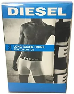 Miniatura 4 de Diesel Ropa interior para hombre Mezcla de algodónelastano algodón elástico, 3 calzoncillos largos, Negro