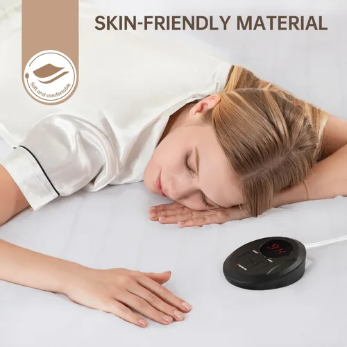 Miniatura 3 de Bwarm Cubrecolchón eléctrico con calefacción tamaño King, 78 x 80 pulgadas, calentador de cama, 9 ajustes de calor, 1-12 horas de apagado