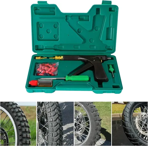 Miniatura 6 de Kit de reparación de neumáticos, kit de tapones de neumáticos profesional resistente, kit de reparación de tapones de neumáticos sin cámara de lujo