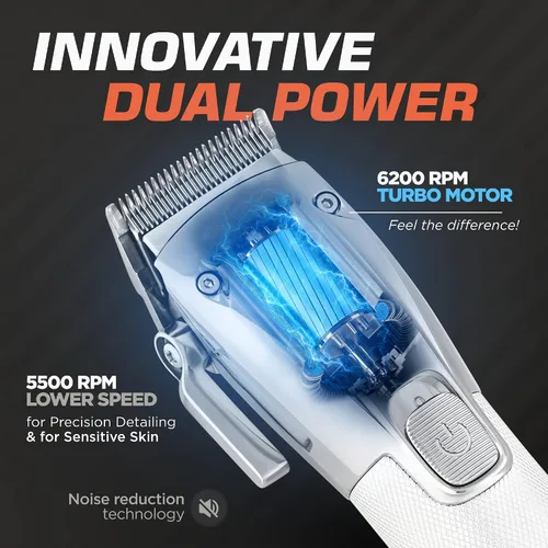 Miniatura 2 de Fagaci Cortadora de pelo profesional para hombres con corte preciso, Turbo Power profesional peluquero cortadora inalámbrica, potente motor