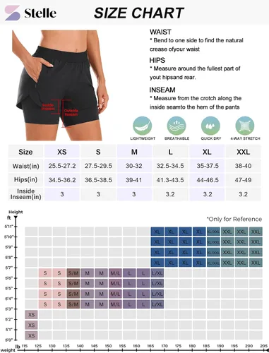 Miniatura 8 de Stelle Pantalones cortos de correr 2 en 1 para mujer, pantalones cortos deportivos de cintura alta, pantalones cortos de entrenamiento con forro