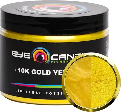 Miniatura 21 de Pigmentos Eye Candy Oro Mica en Polvo Premium - Kin Gold (25gr) - para Epoxi, Resina, Jabón, Pintura, Carpintería, Vaciado de Acrílico, Bombas
