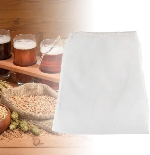 Miniatura 3 de Yosoo Bolsa de filtro de vino de malla de 100 unidades, reutilizable, para elaboración de cerveza casera, utilizada en fermentación, mermelada