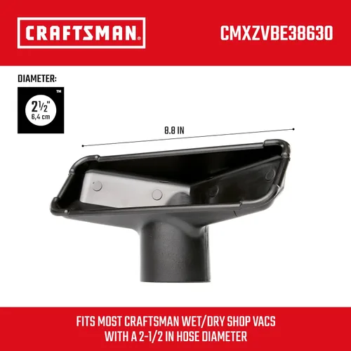 Miniatura 3 de CRAFTSMAN CMXZVBE38630 - Boquilla utilitaria de 2-1/2 pulgadas, accesorio para aspiradora en seco y húmedo, accesorio de aspiradora de grado