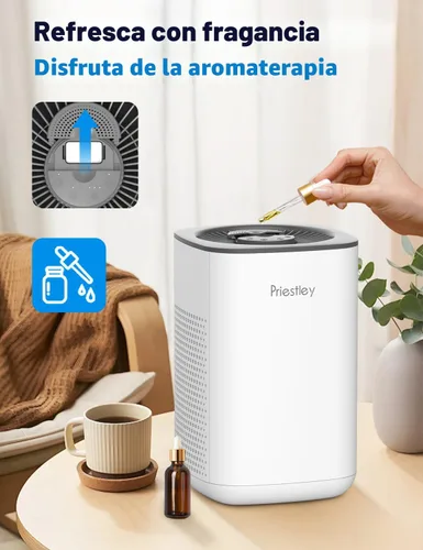 Miniatura 3 de Priestley Purificadores de Aire Pequeños para Casa Dormitorio Residencia Universitaria Oficina Escritorio, 20dB Silencioso Purificador de Aire HEPA