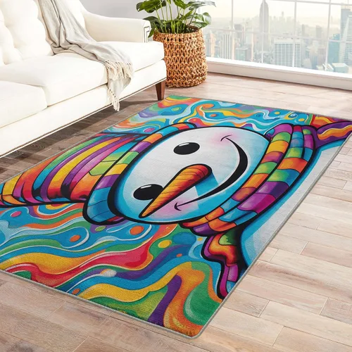 Miniatura 39 de Alfombra de oso de 2 x 3 pies, alfombra de Navidad para entrada, sala de estar, dormitorio, alfombra de animales salvajes, decoración de habitación