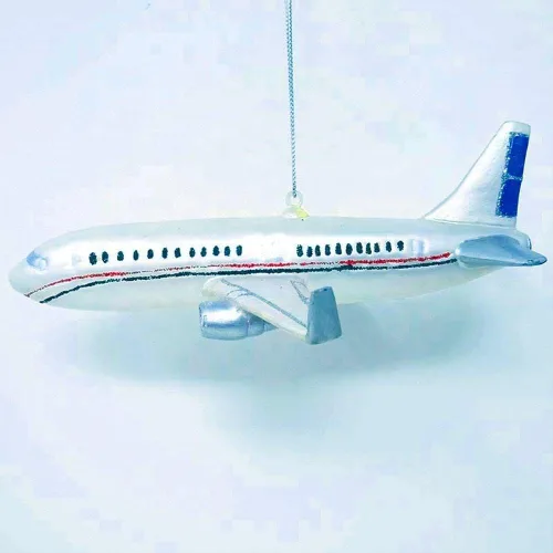 Miniatura 6 de Adorno de Navidad de vidrio de avión