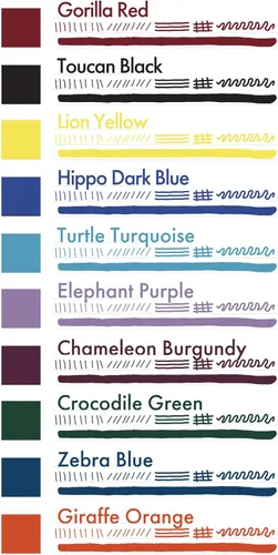 Miniatura 4 de Monteverde USA Juego de regalo de tinta de la colección Jungle – 10 tintas exóticas para pluma estilográfica, botellas de 30 ml, colores vibrantes