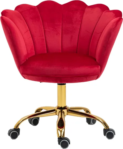 Miniatura 17 de Silla moderna de oficina en casa, silla de escritorio con ruedas, silla giratoria de tocador, silla de maquillaje, sillas de altura ajustable