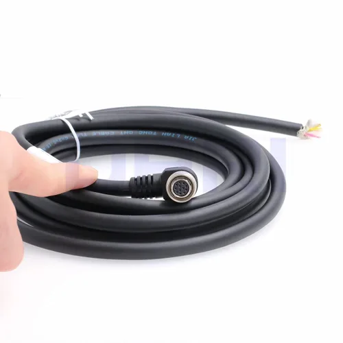 Miniatura 4 de Hirose de ángulo recto 12Pin hembra HR10A-10P-12S a Leadwires Cable de E/S para cámara Basler Aviator GigE (1M)