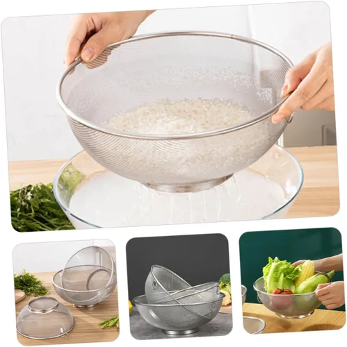 Miniatura 5 de Colador de malla de cocina de acero inoxidable para freír filtro de queso colador para cocina colador de acero