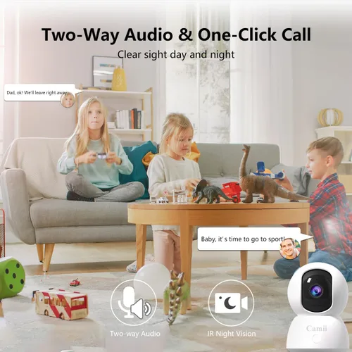 Miniatura 4 de Cámara para mascotas 2K para interiores, cámaras interiores 5G/2.4G para seguridad del hogar, cámara para bebé/perro/mascota/anciano con aplicación