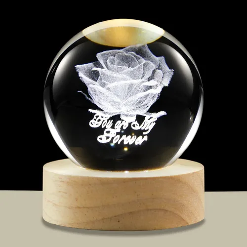 Miniatura 16 de Bola de cristal 3D de la Vía Láctea, luz nocturna multicolor, lámpara decorativa para ciencia, astronomía, espacio, regalos para novios, esposos