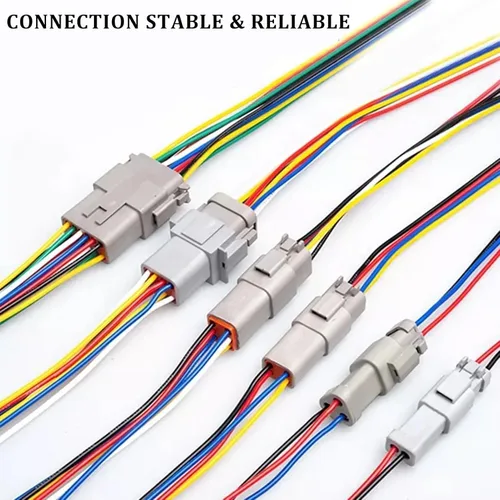 Miniatura 6 de Paquete de 2 conectores Deutsch DT de 12 pines, conectores eléctricos impermeables macho y hembra, arnés de cableado con 16 AWG 8 cables