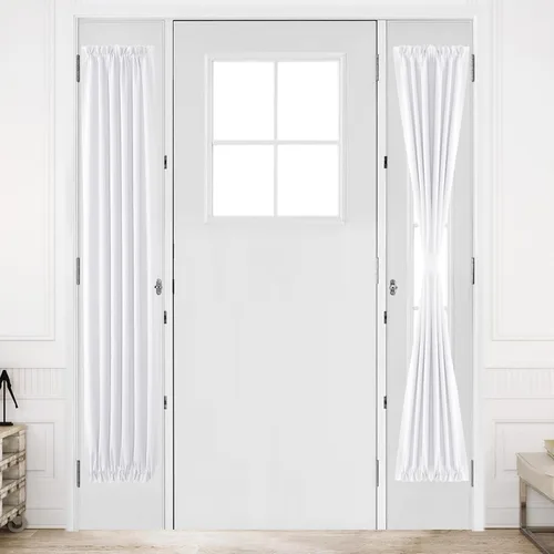Miniatura 154 de DWCN Cortinas para puerta francesa: cortina térmica con bolsillo para barra para puertas con ventana de vidrio, puertas de cocina y patio