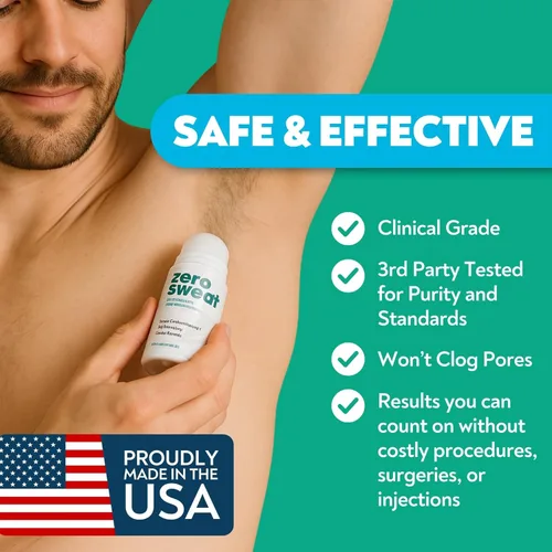 Miniatura 5 de ZeroSweat Desodorante antitranspirante Tratamiento de hiperhidrosis de fuerza clínica - Reduce el sudor de las axilas (paquete de 2)