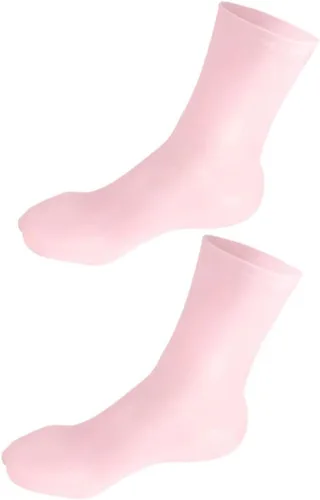 FRCOLOR 1 par de calcetines hidratantes para pies secos y agrietados, cubierta elástica para pies para mujeres, tratamiento hidratante para el