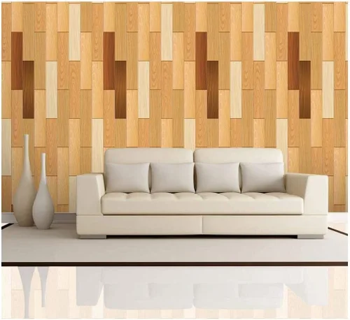 Miniatura 11 de wall26 - Patrón de paneles texturizados de madera vertical retro crema - Mural de pared, papel tapiz extraíble, decoración del hogar - 100x144 Crema
