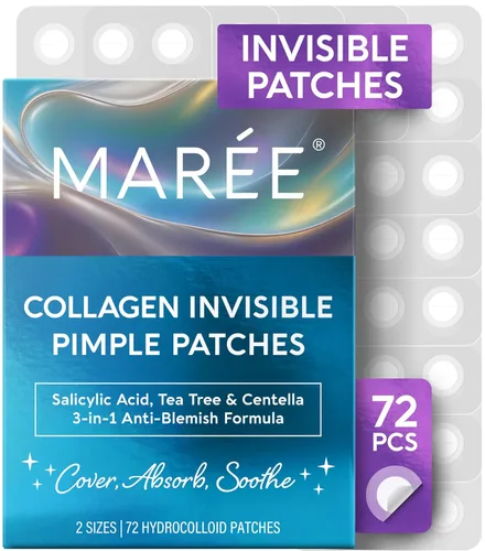 MAREE Parches Invisibles para Espinillas - Parches Transparentes para Cara - Parches de Acné Hidrocoloides Anti Manchas - Adhesivos para Espinillas
