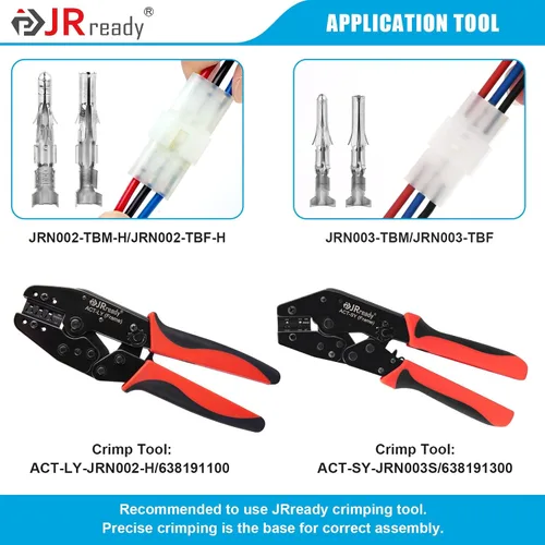 Miniatura 5 de JRready ST6526 120 Pares Kit de conectores de pines 093" 062" Cables eléctricos automotrices terminales macho y hembra Conector de pines 14-20AWG