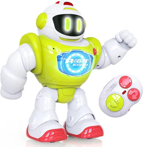 P&C Juguetes de aprendizaje para bebé, actividad para caminar, robot de control remoto con música, sonidos, luz interactiva, juguete para niños
