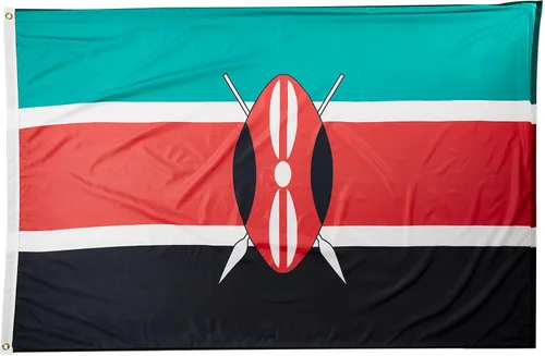 Miniatura 4 de Annin Flagmakers Bandera de Kenia fabricada en Estados Unidos según las especificaciones oficiales de diseño de las Naciones Unidas, 2 x 3 pies