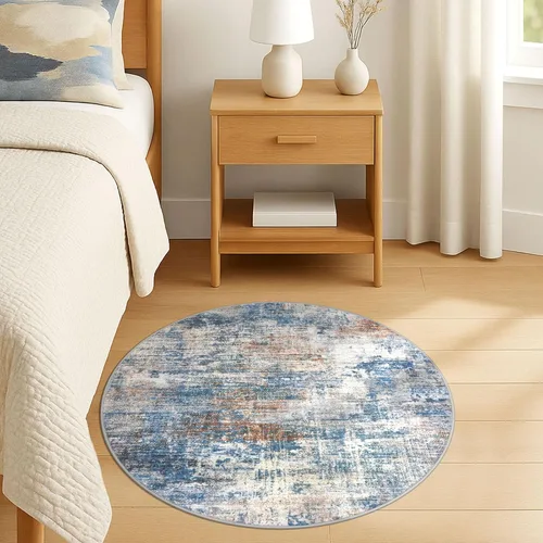 Miniatura 571 de IOHOUZE Alfombra abstracta lavable de 3 x 12 pies para pasillos, antideslizante para cocina, camino de entrada de lana sintética para interiores