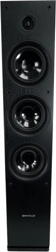 Miniatura 5 de Rockville RockTower 64B - Altavoz de torre pasivo, 4 ohmios, negro, sonido de alta fidelidad, rejilla desmontable, 3 vías, 6.5 pulgadas, 500 W, MDF