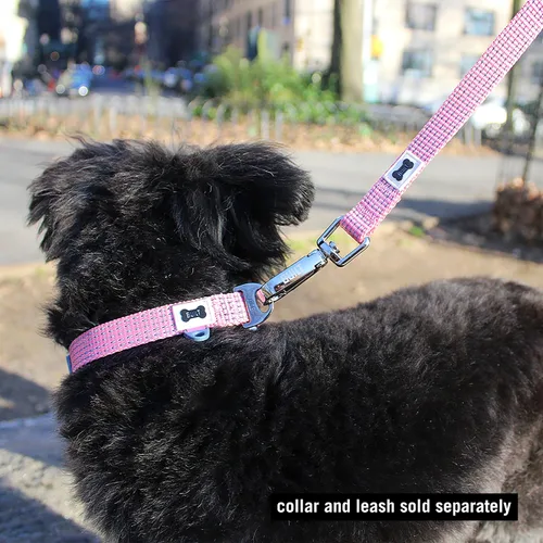 Miniatura 7 de BUILT Pet Nightsafe - Collar para perro pequeño, rosa y gris