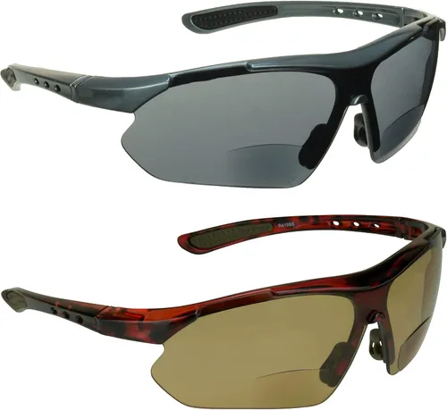 Miniatura 16 de proSPORT BIFOCAL - Lentes de sol para hombres y mujeres, bloqueo de luz azul, lente ámbar HD, semirarimas, envolvente, para conducir, golf