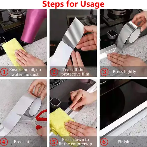 Miniatura 7 de Cinta de Aluminio para Conductos de Alta Resistencia Impermeable, Cintas Térmicas Metálicas Plateadas Premium HVAC (2"*65Pies,3.9mil), Cinta Térmica