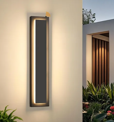 Miniatura 22 de tewei Aplique de Pared LED para Exteriores de Anochecer a Amanecer Iluminación Exterior, Accesorios de Iluminación Exterior Moderna Negro Mate Luces