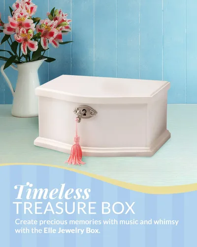 Miniatura 2 de Elle Joyero – Organizador de joyas de bailarina y caja de música de cuerda Swan Lake para niñas y adolescentes, accesorios y almacenamiento