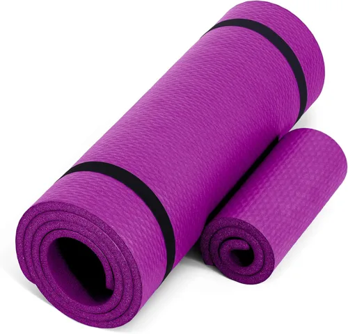 Miniatura 16 de CAP Barbell Colchoneta de yoga y ejercicio de alta densidad de 1/2 pulgada con correa Múltiples opciones Gris