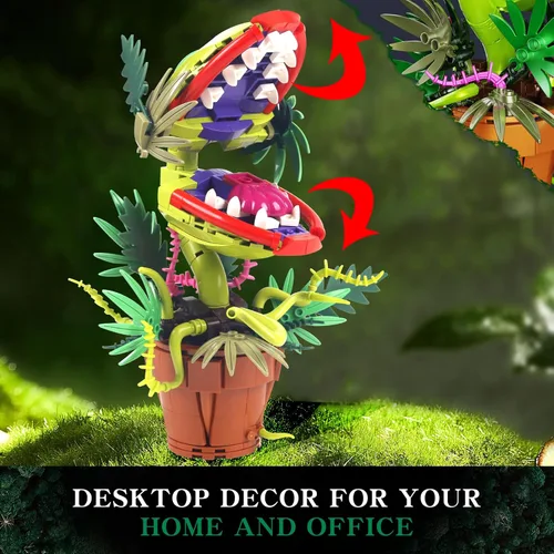 Miniatura 4 de 322 PIEZAS Horribles Audrey Las 2 Plantas Piraña Flores Caníbales Juguetes de Construcción de Modelo Compatibles con Lego Tamaño, Únicas Flores