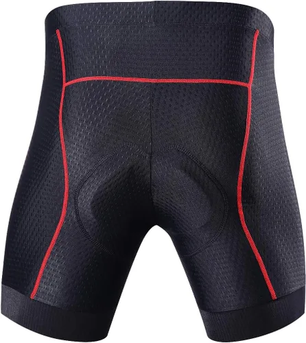 Miniatura 2 de Souke Sports Pantalones cortos de ciclismo para hombre, con acolchado 4D para bicicleta, MTB Liner Shorts con agarre antideslizante en las piernas