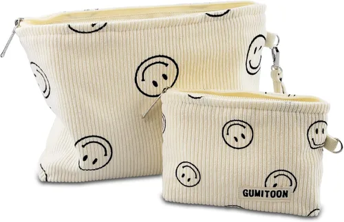 2 bolsas de cosméticos, bolsa de maquillaje para mujeres, organizador estético, artículos de aseo esenciales de viaje, artículos de aseo de tamaño
