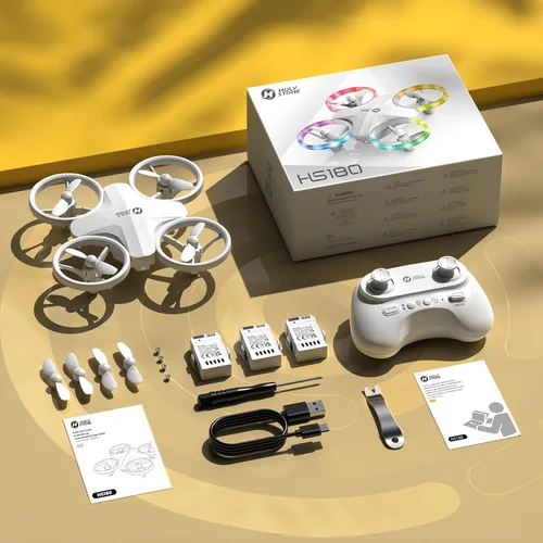 Miniatura 9 de Holy Stone HS180 Drone para niños, dron para principiantes, 3 baterías, fácil de volar, inicio de una tecla, retención de altitud, giros 3D, mosca
