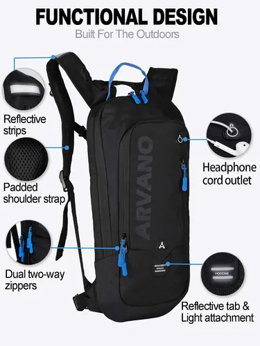 Miniatura 2 de Hydration Backpack, Lightweight Hydration Pack with 2L Water Bladder, 6L Water Backpack for Men Women Cycling, Hiking, Mountain Biking, Skiing