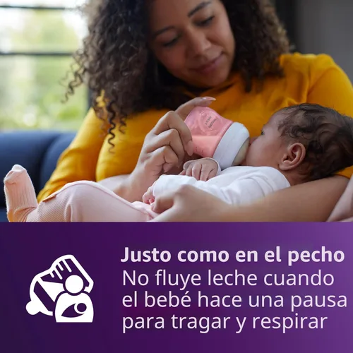 Miniatura 4 de Philips Avent - Biberón natural con boquilla de respuesta natural, rosa, 4 onzas, paquete de 4, SCY900/14
