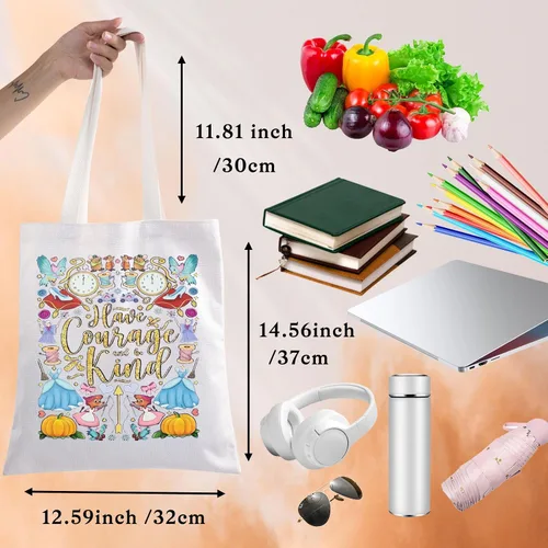 Miniatura 2 de BWWKTOP Bolso de lona de Cenicienta de princesa con cuentos de hadas, regalo para fanáticos, tener coraje y sé amable