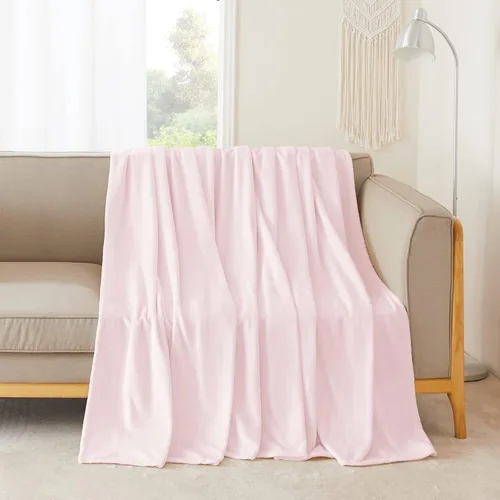 Miniatura 51 de NICETOWN Manta de Vellón Rosa para Sofá, Decoración Navideña Suave y Mullida de Felpa Manta de Regazo de Franela de Lujo para Niños, Súper Acogedora