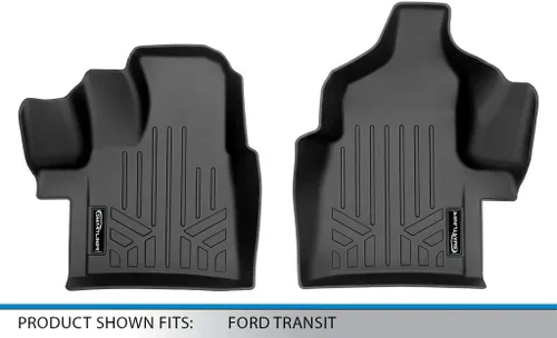 Miniatura 4 de SMARTLINER Alfombrillas de piso de ajuste personalizado para la primera fila Compatible con 2020-2024 Compatible con 2020-2022 Ford Transit