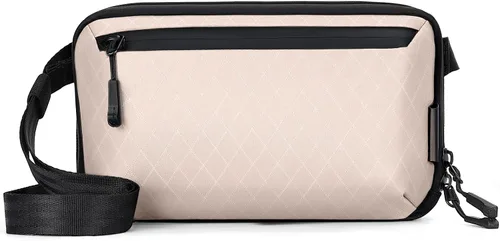 Miniatura 8 de Bolso cruzado pequeño para mujer, bolso de hombro vegano impermeable con tela acolchada de nailon de diamante, respaldo de poliéster 900D Azul