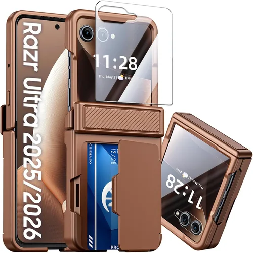 Miniatura 29 de CENMASO - Funda para Galaxy Z Flip 6/Z Flip 7 FE con protección de bisagra y protector de pantalla integrado, funda ultrafina de cuerpo completo a