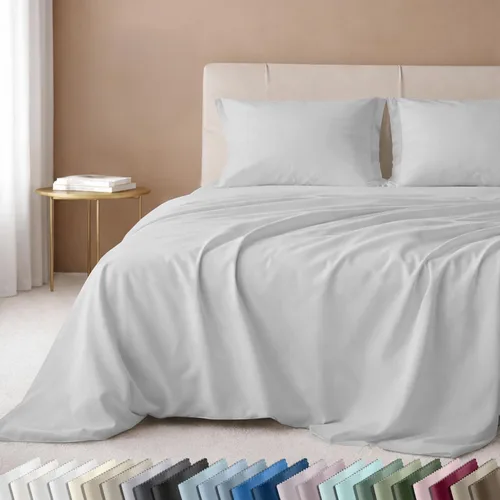Miniatura 24 de California Design Den Juego de sábanas tamaño King, 100% algodón, sábanas lujosas de 600 hilos con bolsillo profundo, ropa de cama duradera con 16