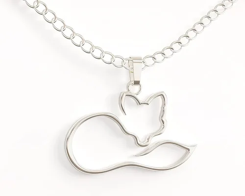 Miniatura 6 de Happy Kisses Collar de zorro Colgante con mensaje "Stay Clever" Bonito regalo para cualquier mujer o niño que ama a los zorros, 18", Metal