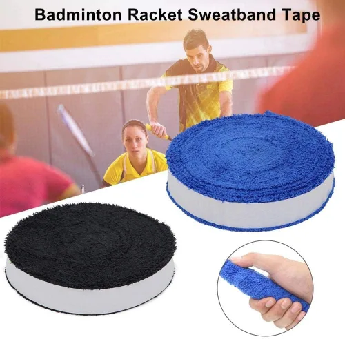 Miniatura 2 de ITODA Toalla de raqueta de tenis de bádminton, pegamento de mano de algodón antideslizante para sudar, raqueta de bádminton, cinta para el sudor